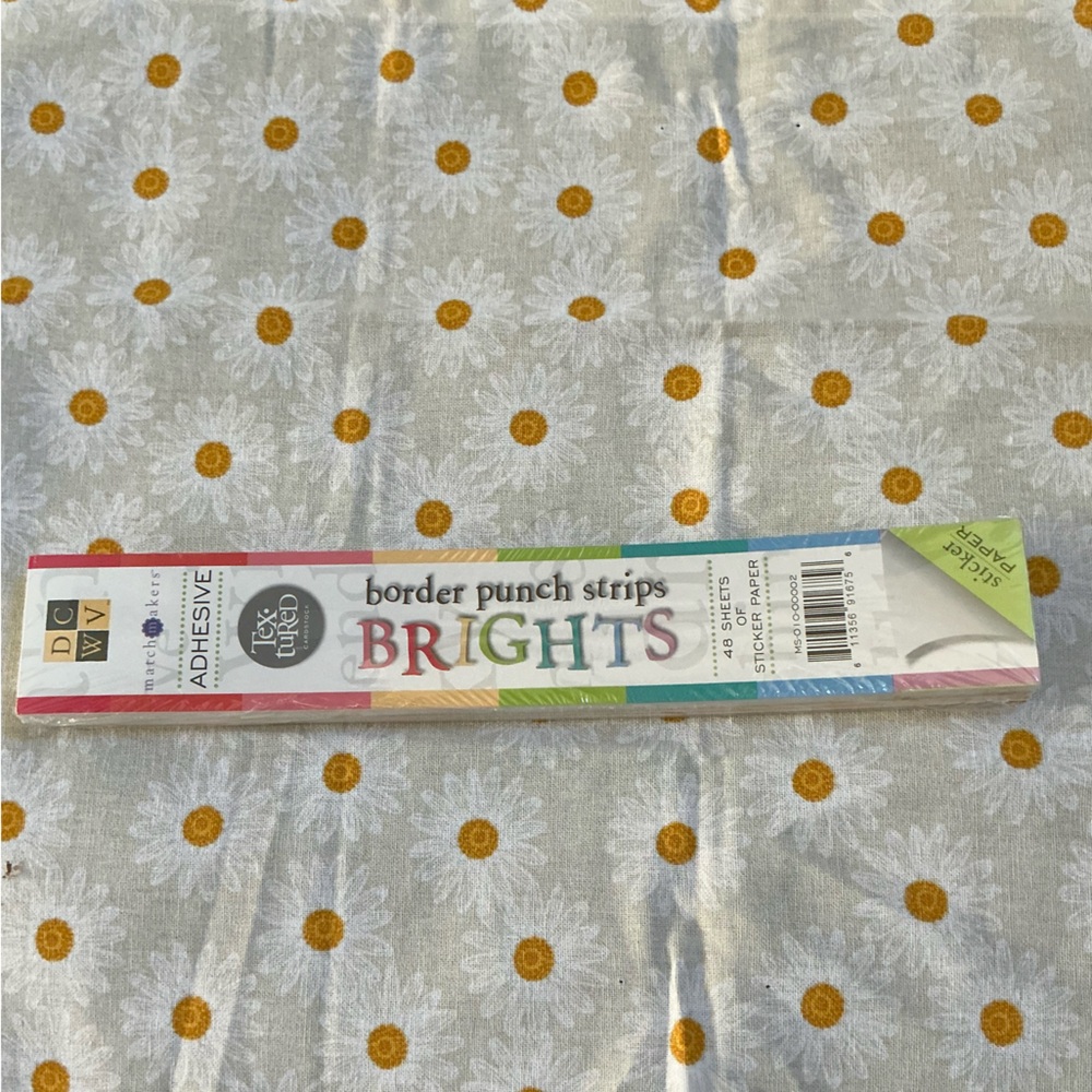 🏷 New “Brights” Match Makers adhesive textured border punch strips